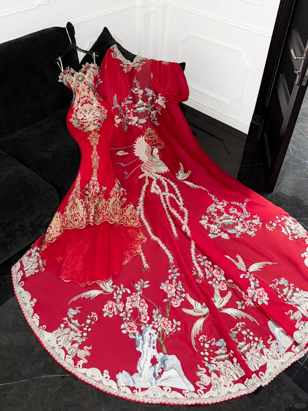 Retro Sparkling Beaded Sequin Mermaid Design Exquisite Embroidery Wedding Outfit Evening Dress Prom Dresses D1640