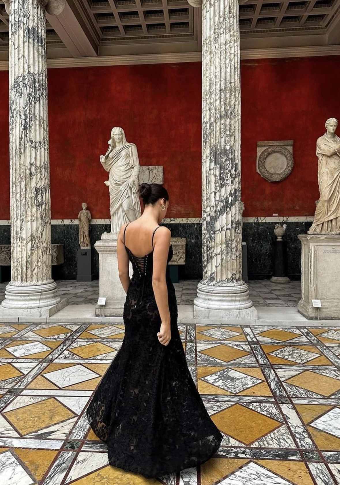 Black Spaghetti Straps A-Line Long Prom Dress Evening Gown MD7846