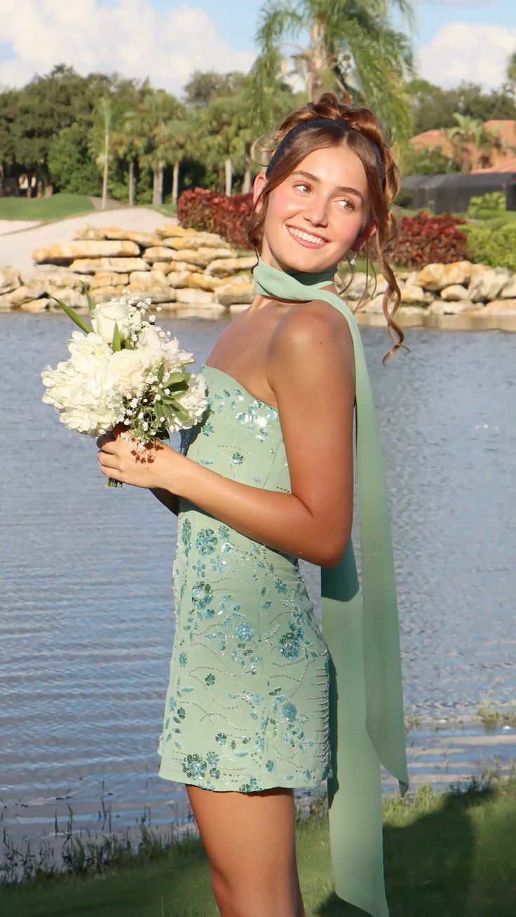 Beauty Homecoming Dress Strapless Hugging Back to School Outfits Party Dress D6735