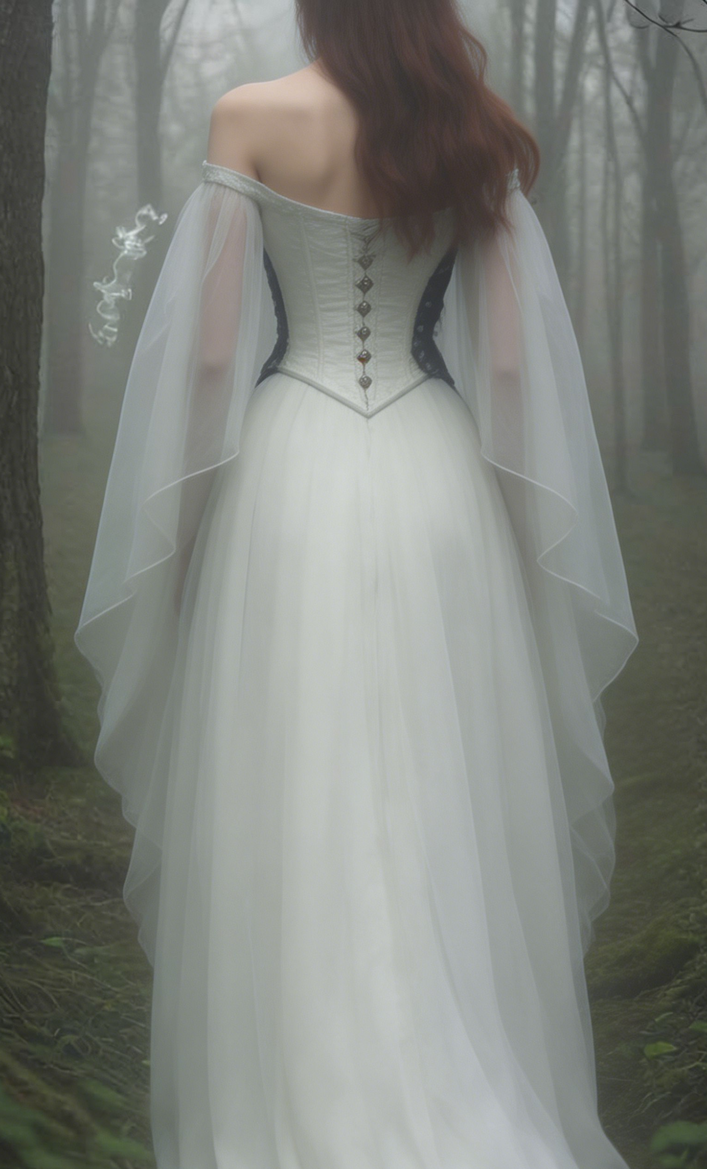 White Off Shoulder A-Line Chiffon Retro Long Prom Dress, D18