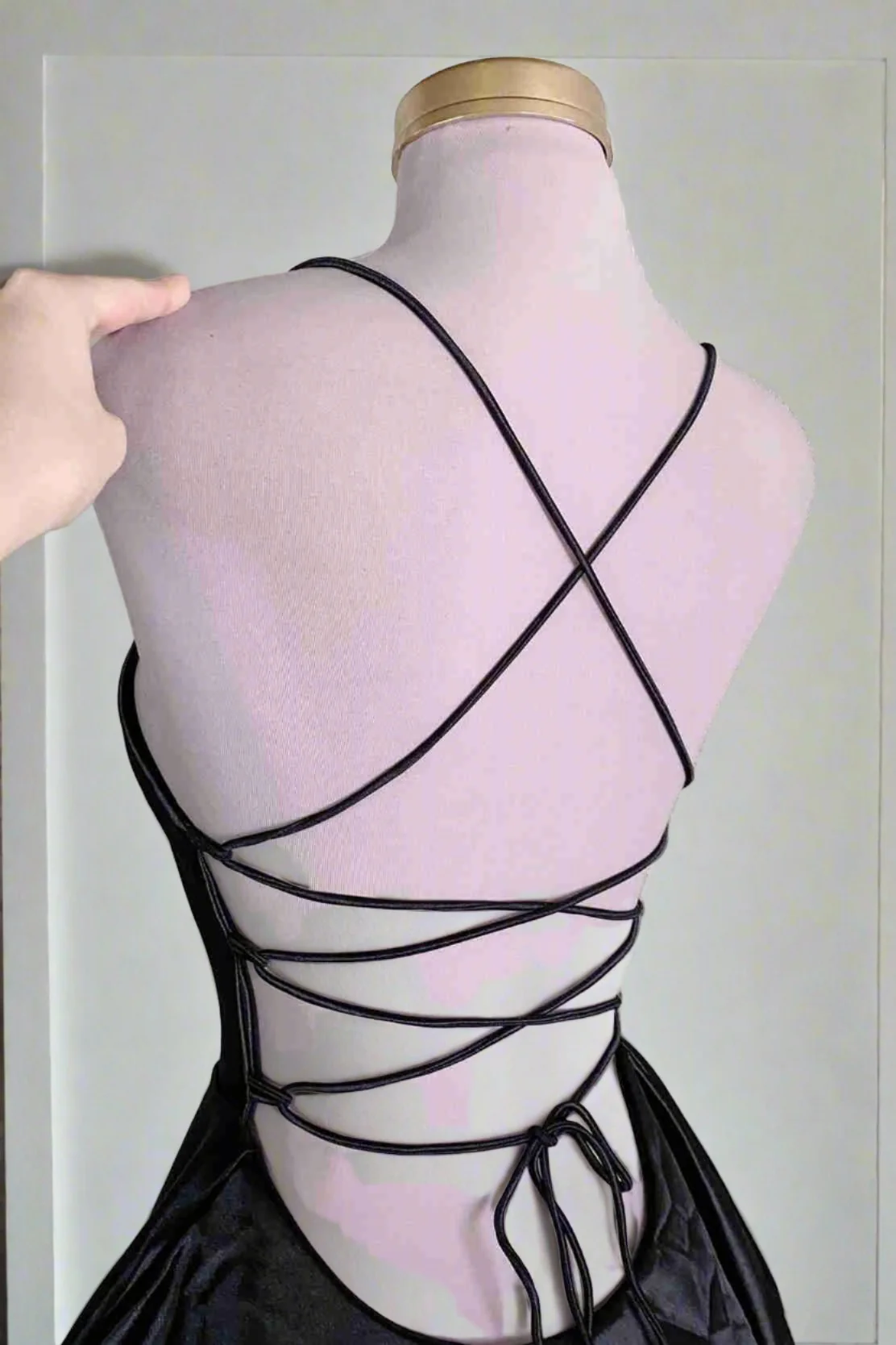 Lovely Pink Straps A-Line Satin Short Party Dress Homecoming Dress MD7466