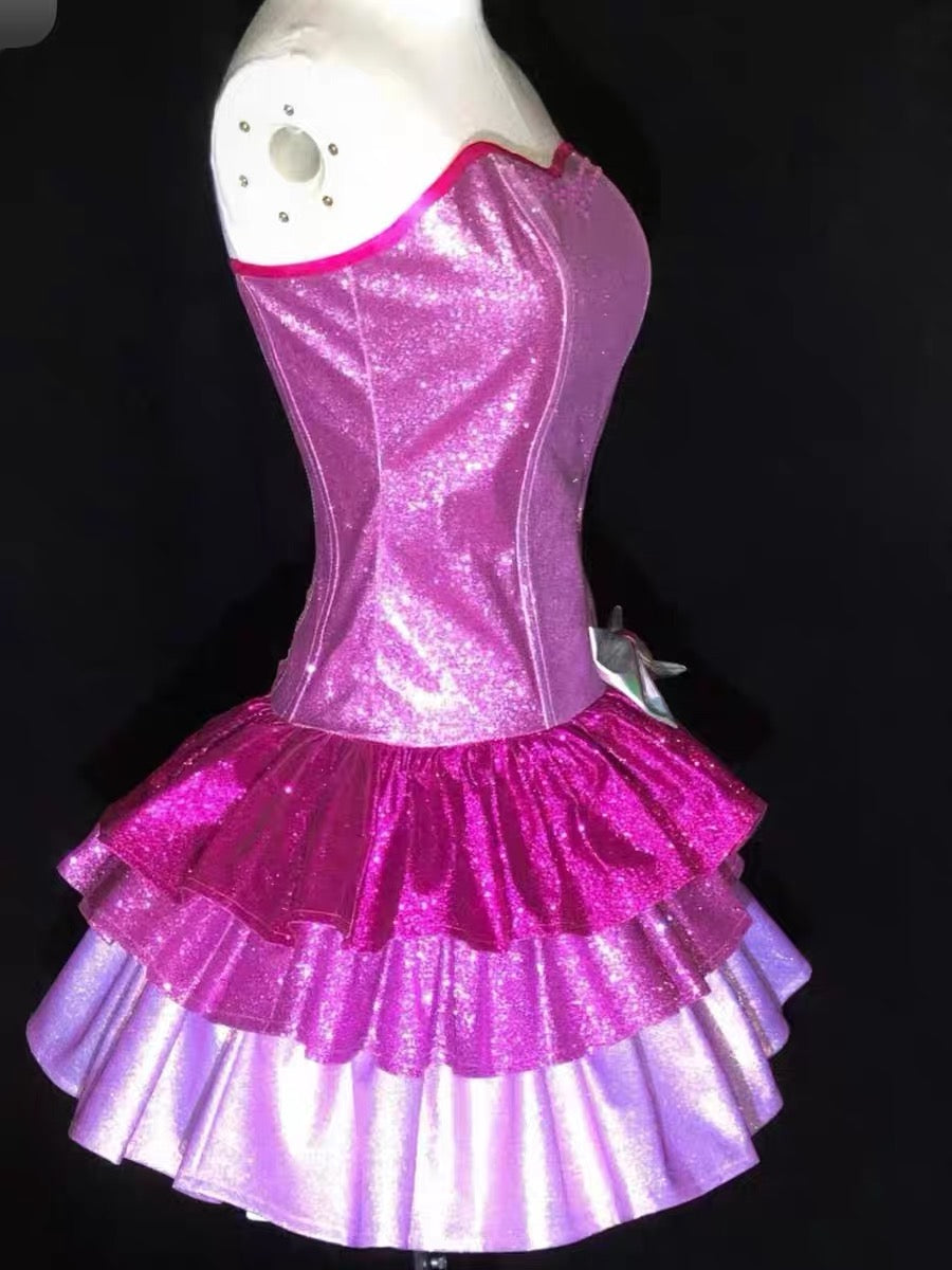 Cute Strapless A-Line Short Party Dress Barbie Dress Birthday Outfits, D235