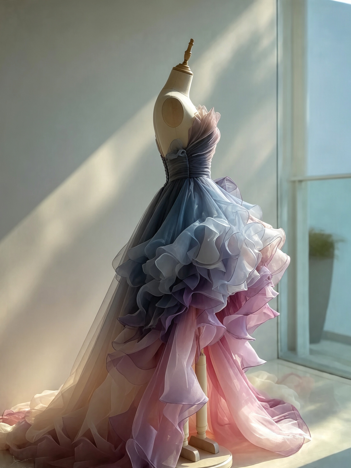 2026 A Line Homecoming Dress Ombre Strapless Short Back to School Prom Dress Birthday Outfits D4780