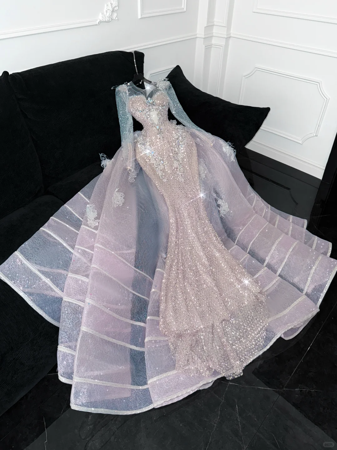 Vintage Shiny Pink Sequined Sweetheart Design Mermaid Prom Dress Evening Dress D1687
