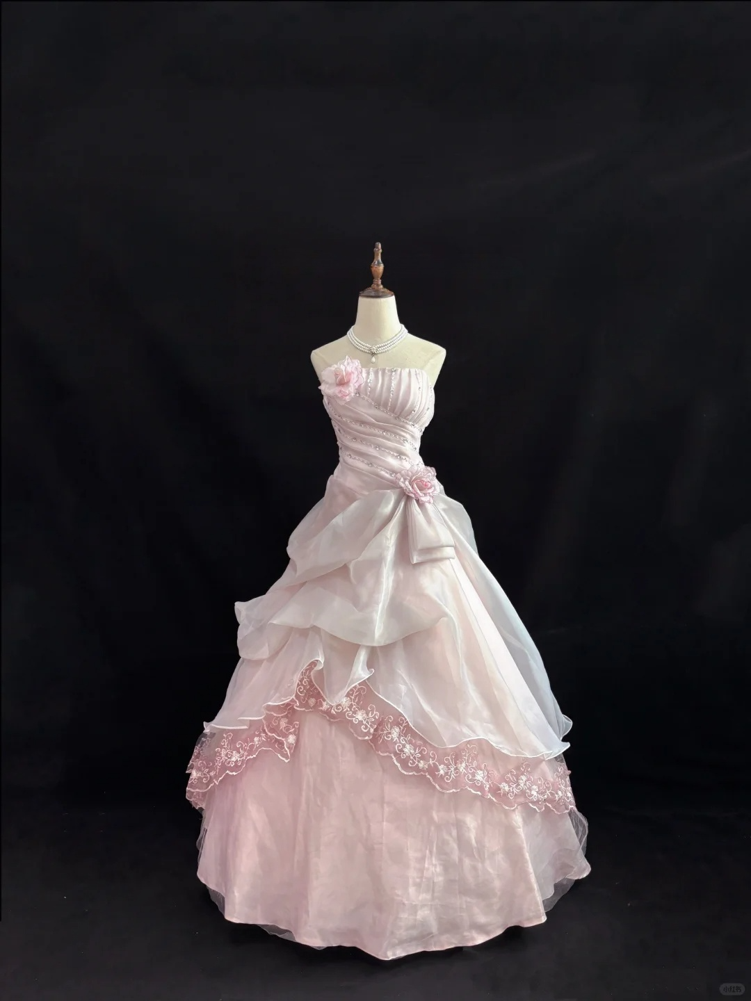 Light Pink Strapless A-Line Chiffon Evening Ball Gowns Sweet 16 Birthday Dresses, D1163