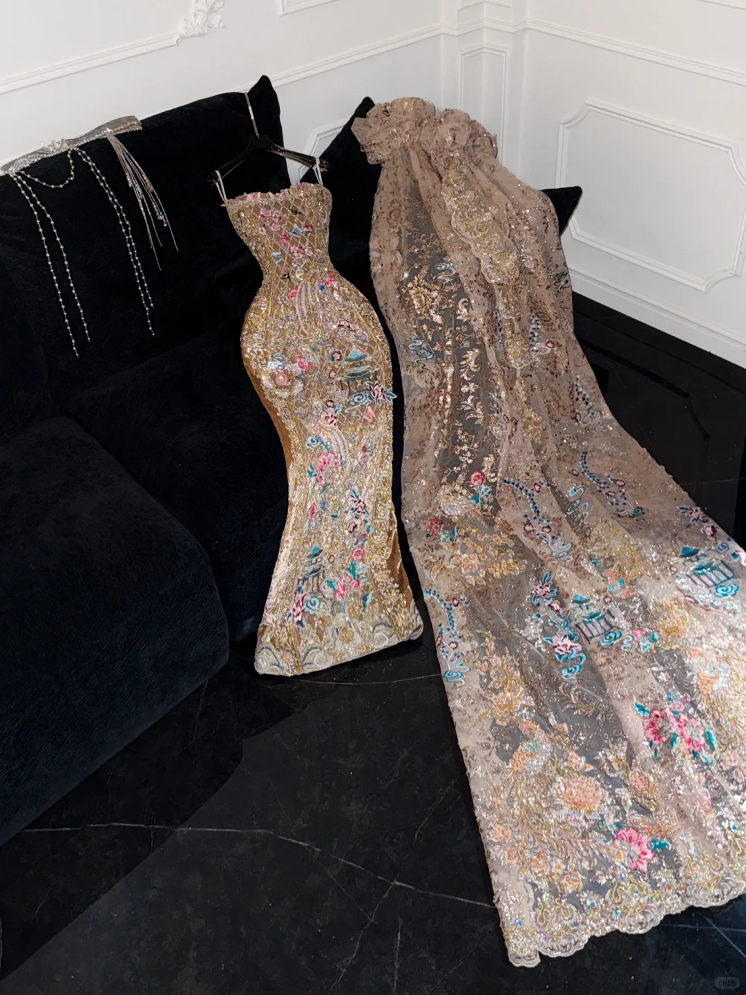 Gorgeous Shiny Beaded Exquisite Embroidery Mermaid Long Evening Dress Prom Dresses D1667
