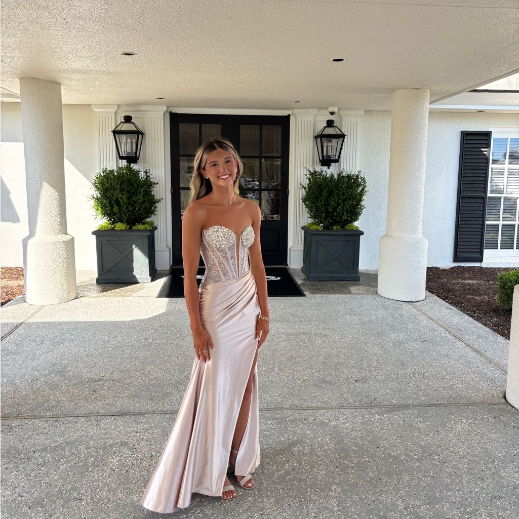 Sparkling Light Pink Mermaid Sweetheart Rhinestone Sequins Satin Dress Prom Evening Dress L68