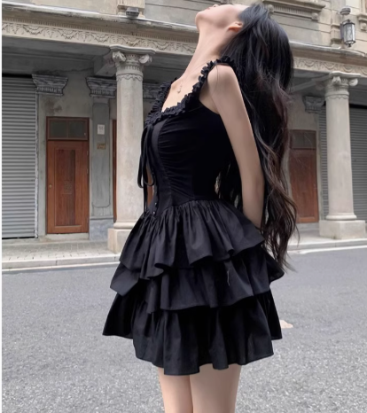Cute A Line Square Neckline Pleated Homecoming Dress Birthday Party Prom Dress D1737