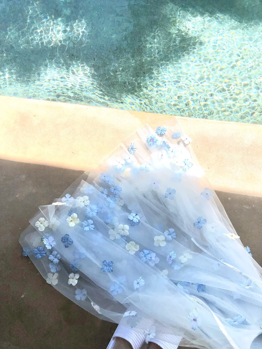 Seaside Spaghetti Straps Flower Tulle Homecoming Dress Sweet 16 Dress Cocktail Dress D1781