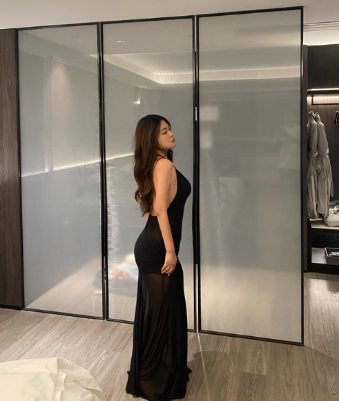 Sexy V-neck Halter Large Backless Tulle Floor Length Skirt Summer Dress Women Dress D1818