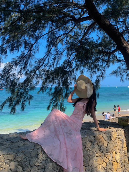 Elegant Spaghetti Straps Lace Tulle Ankle Length Skirt Summer Seaside Dress Party Dress Women Dating Dress D1829