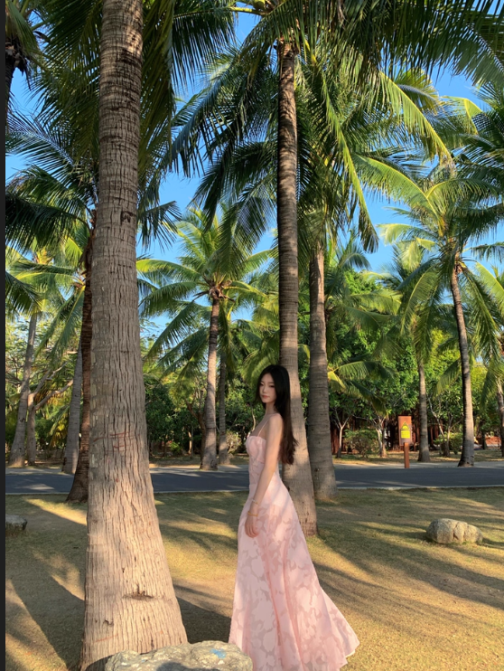Elegant Spaghetti Straps Lace Tulle Ankle Length Skirt Summer Seaside Dress Party Dress Women Dating Dress D1829