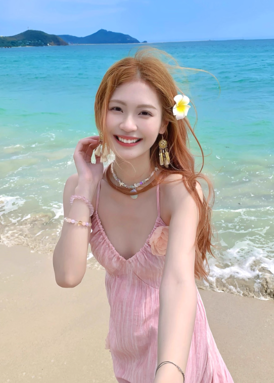 Seaside V -neck Spaghetti Straps Flower Pleated Long Vacation Dress Summer Women Dress D1931