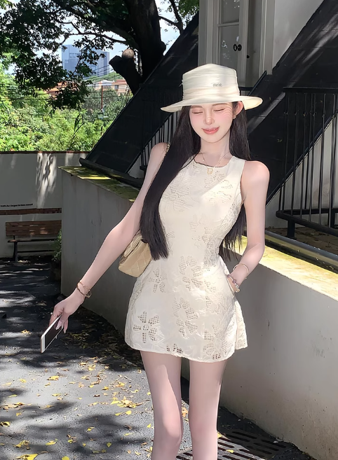 Elegant Sheath Printing Floral Casual Short Vacation Party Dress Women Summer Date Dress D1960