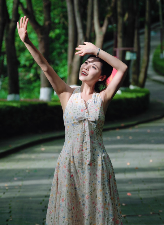 Cute A Line Halter Floral Maxi Dress Summer Vacation Seaside Dress Women Dress D1999