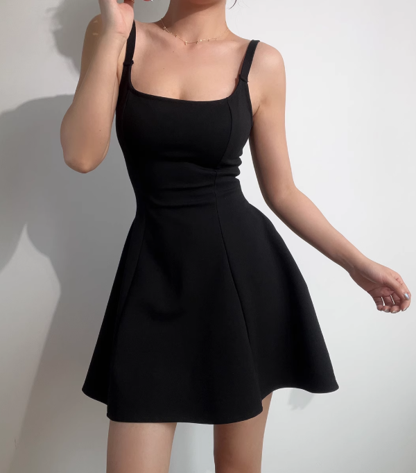 Sexy A Line Spaghetti Straps Casual Short Skirt Summer Vacation Seaside Dress Women Date Dress D2046