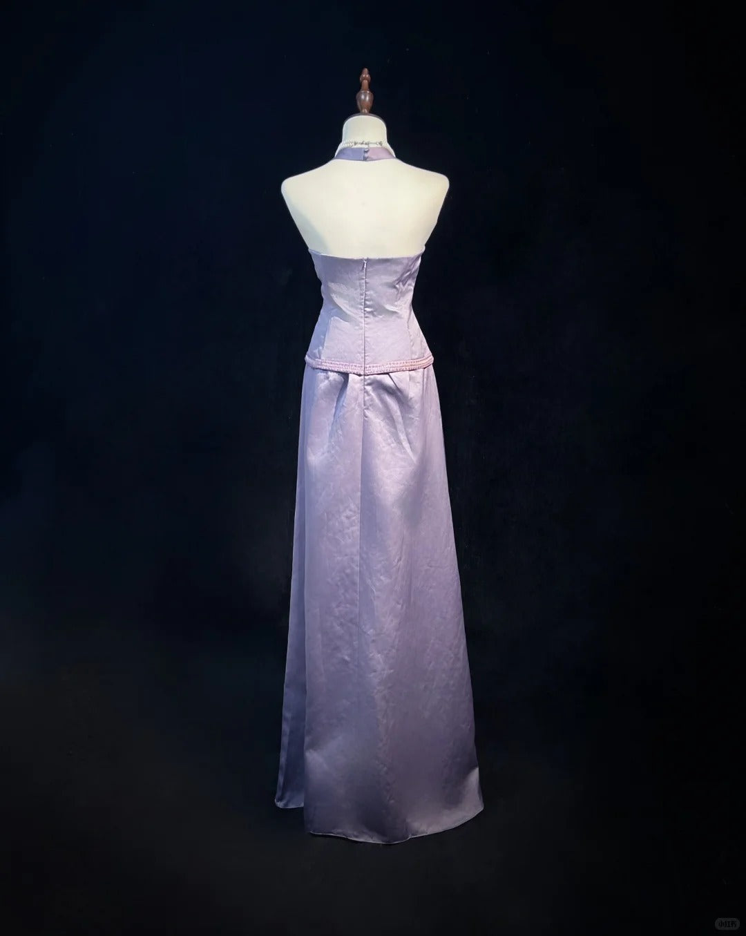 Elegant A Line Halter Satin Prom Dress Evening Dress Birthday Party Dress D2115