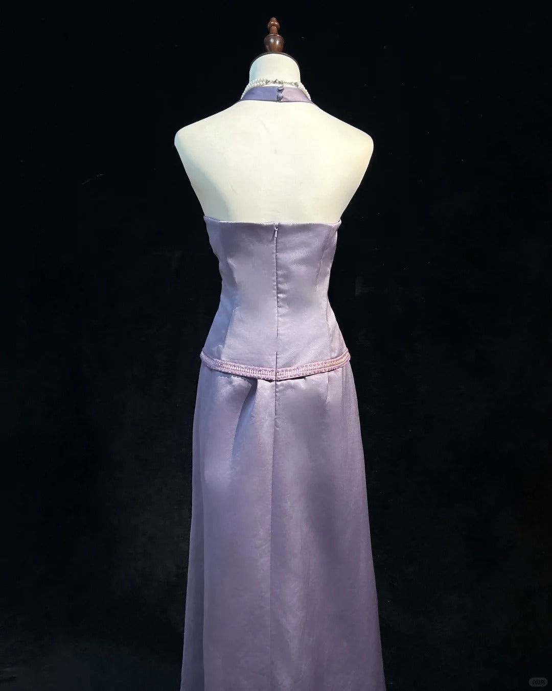 Elegant A Line Halter Satin Prom Dress Evening Dress Birthday Party Dress D2115