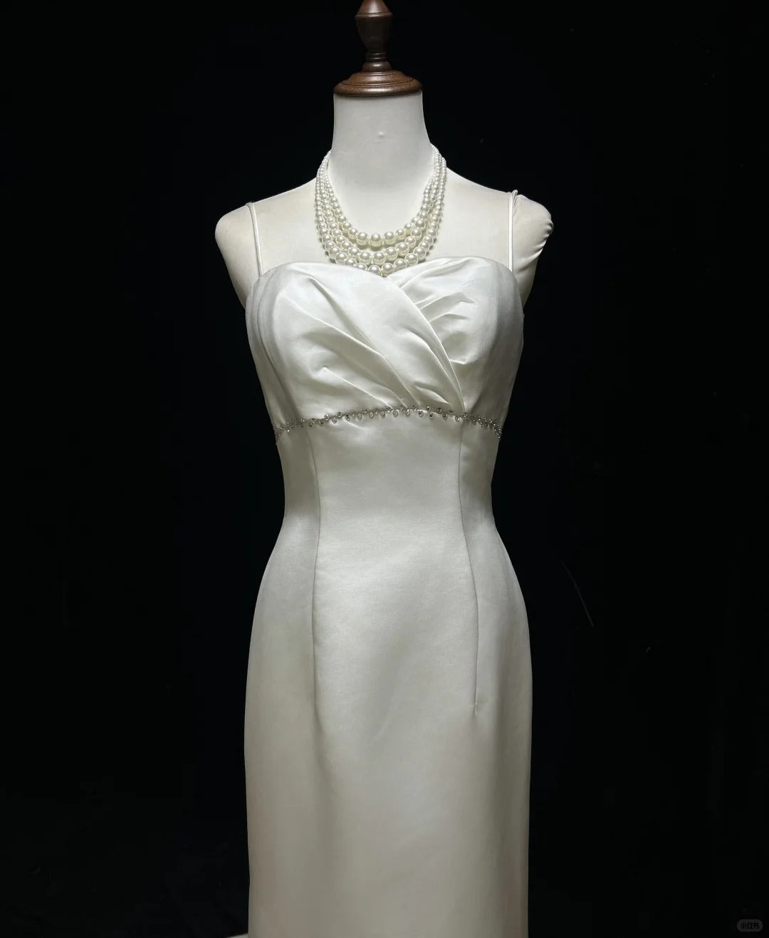 Elegant Spaghetti Straps Pleated Satin Floor Length Prom Dress Evening Dress Birthday Party Dress D2116