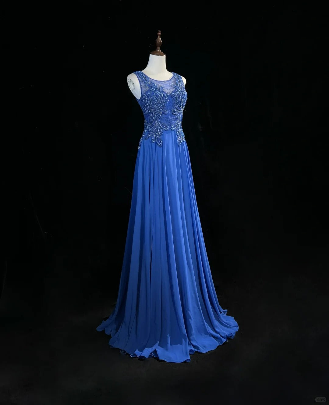 Gorgeous Crew Neck Beading Sequins Pleated Prom Dress Evening Dress Party Dress D2128
