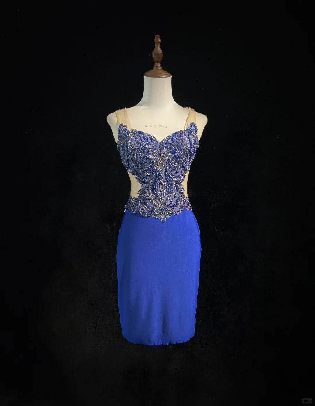 Sexy Spaghetti Straps Crystal Beading Fitted Short Prom Dress Evening Dress Gala Dress D2165