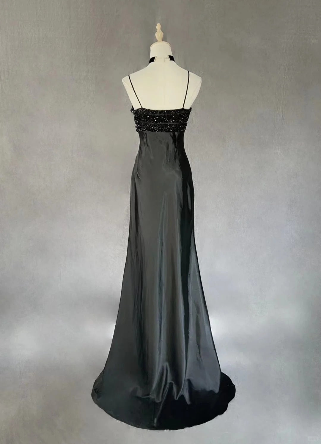 Elegant Spaghetti Straps Beading Hi-lo Ruffle Prom Dress Evening Dress Gala Dress D2168