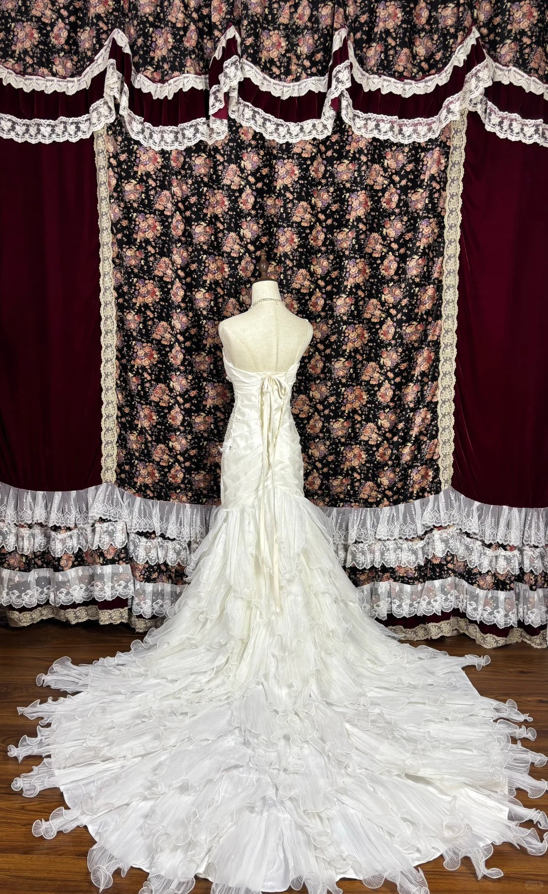 Elegant Asymmetrical Shoulder Pleated Flower Floor Length Prom Dress Evening Dress Wedding Dress D2226