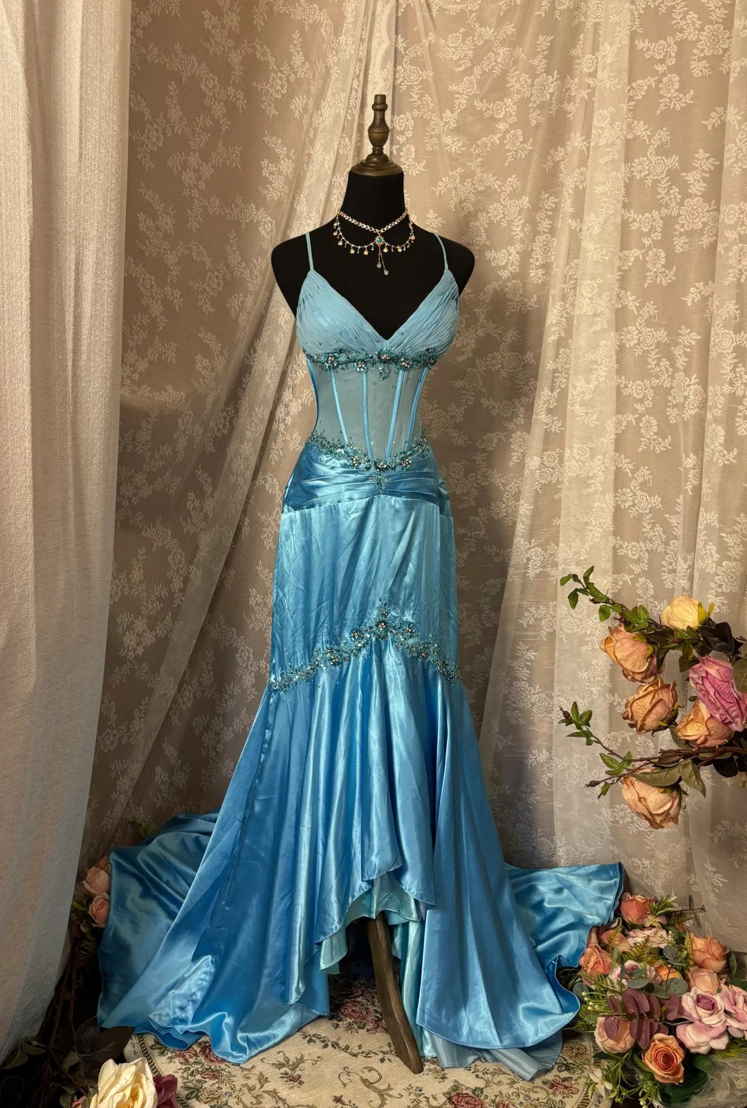 Beauty Prom Dress Spaghetti Straps Backless Asymmetrical Hem Dress Gala Dress D2243