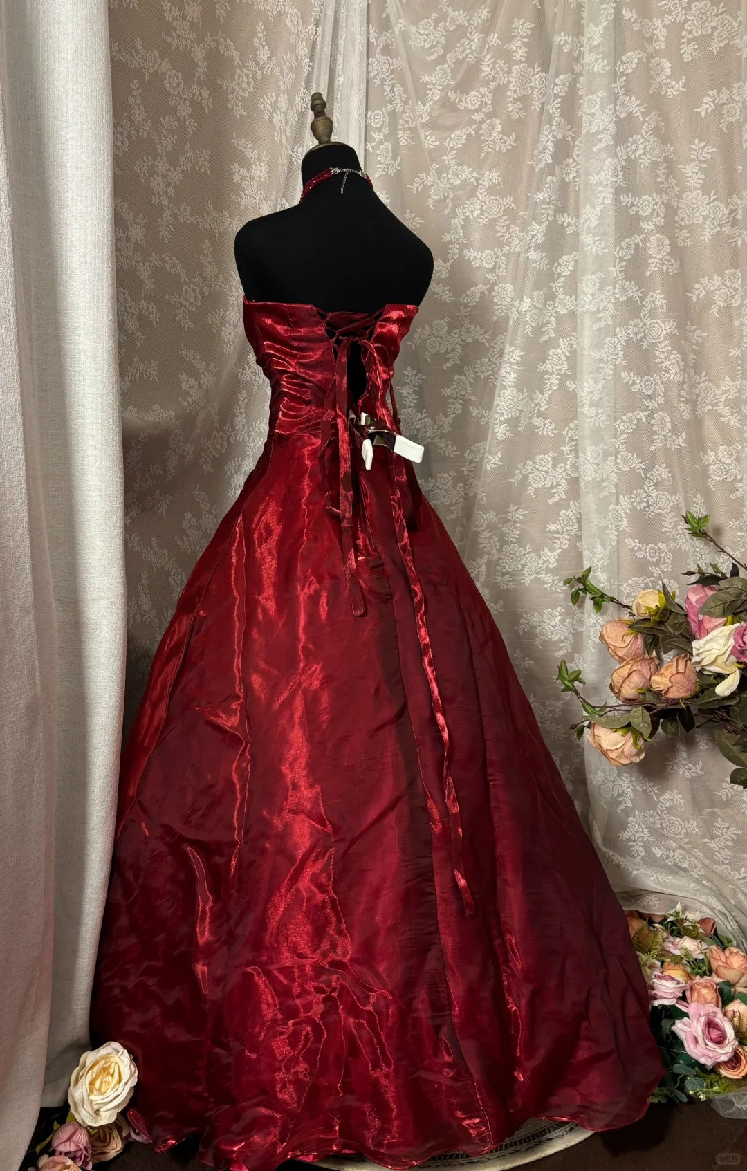 Elegant Prom Dress Strapless Pleated Flower Gala Dress Evening Dress Dancing Dress D2246