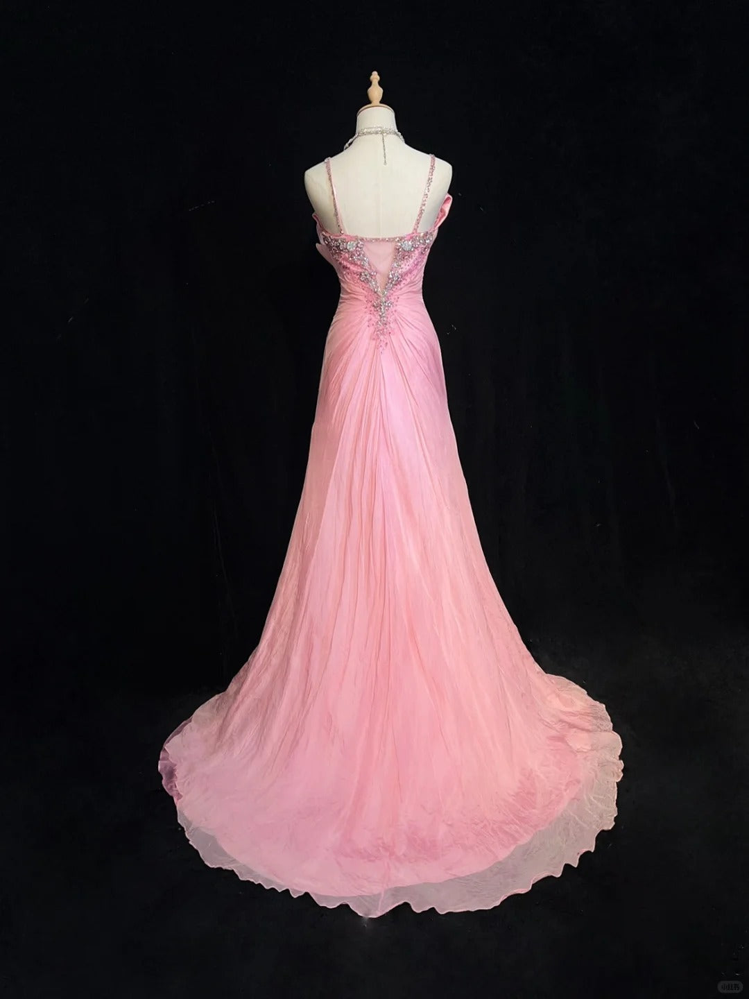 Elegant Prom Dress Spaghetti Straps Crystal Gala Dress Evening Dress Dancing Dress D2248