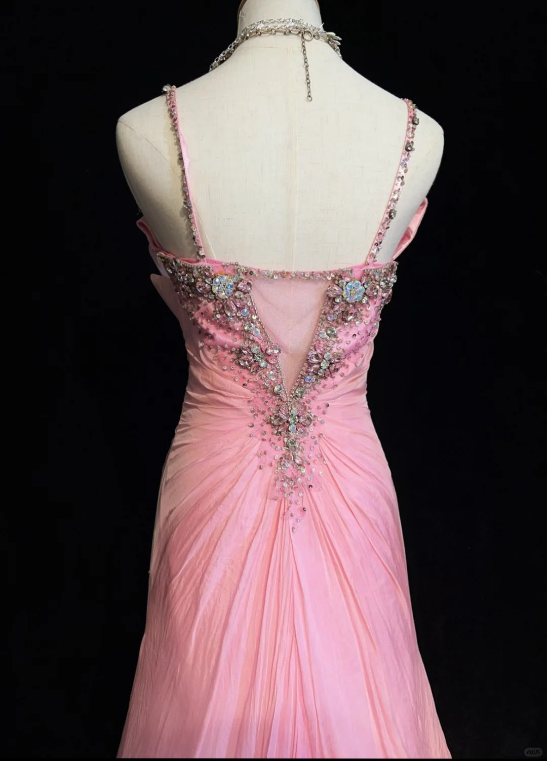 Elegant Prom Dress Spaghetti Straps Crystal Gala Dress Evening Dress Dancing Dress D2248