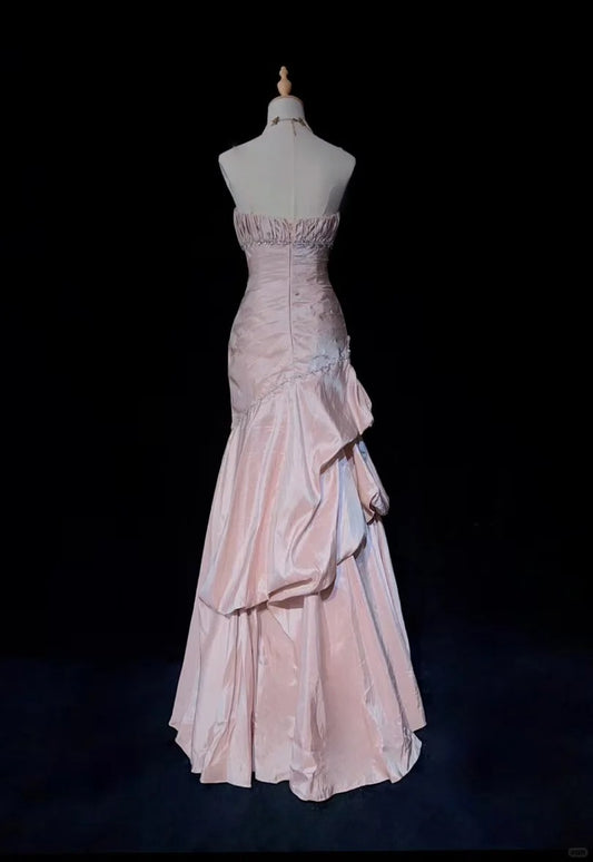 Sweet Prom Dress Strapless Crystal Pleated Gala Dress Evening Dress Customized Dress    D2251