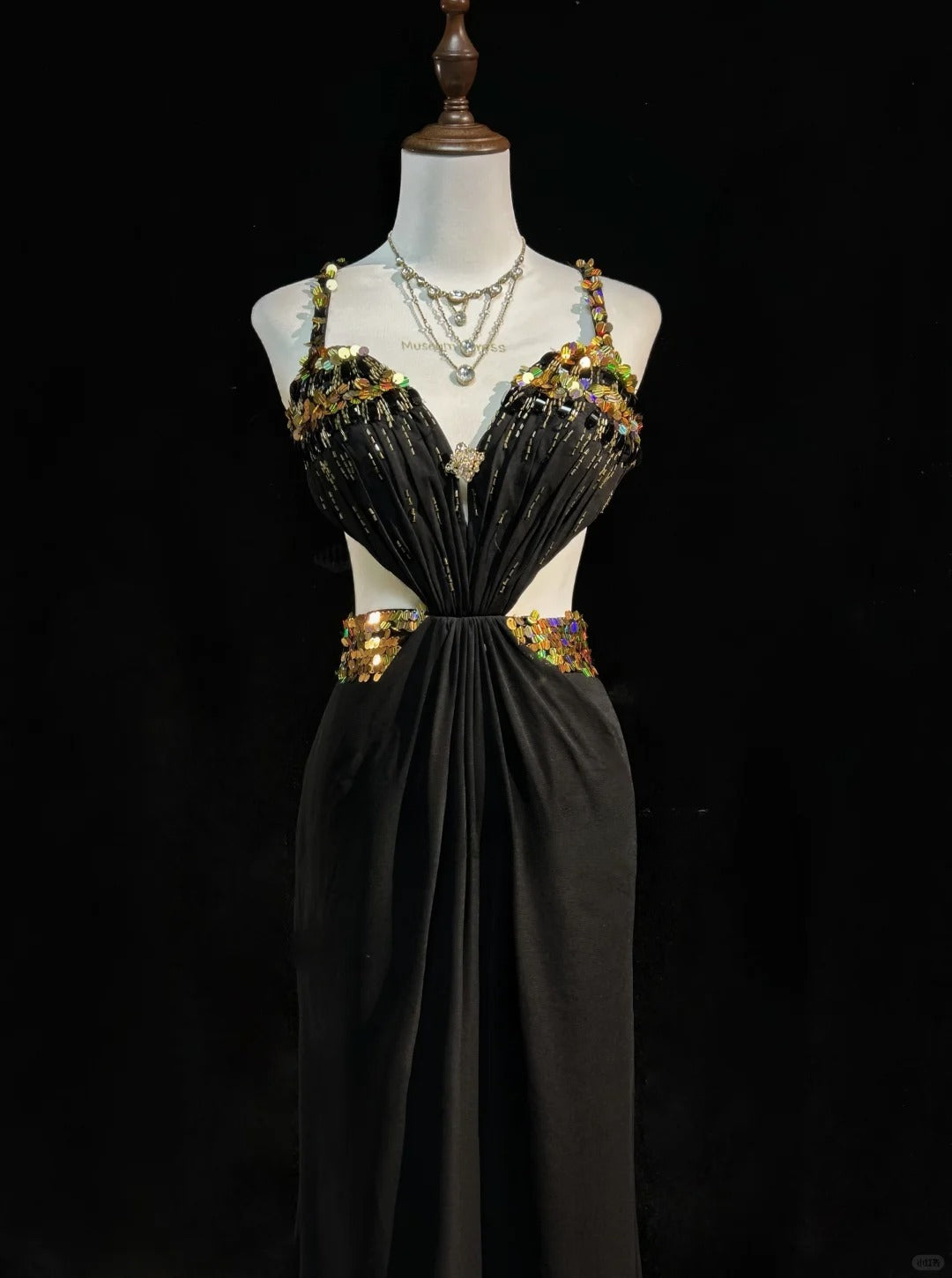 Sexy Prom Dress Spaghetti Straps Sequins Backless Gala Dress Evening Dress Customized Dress D2254