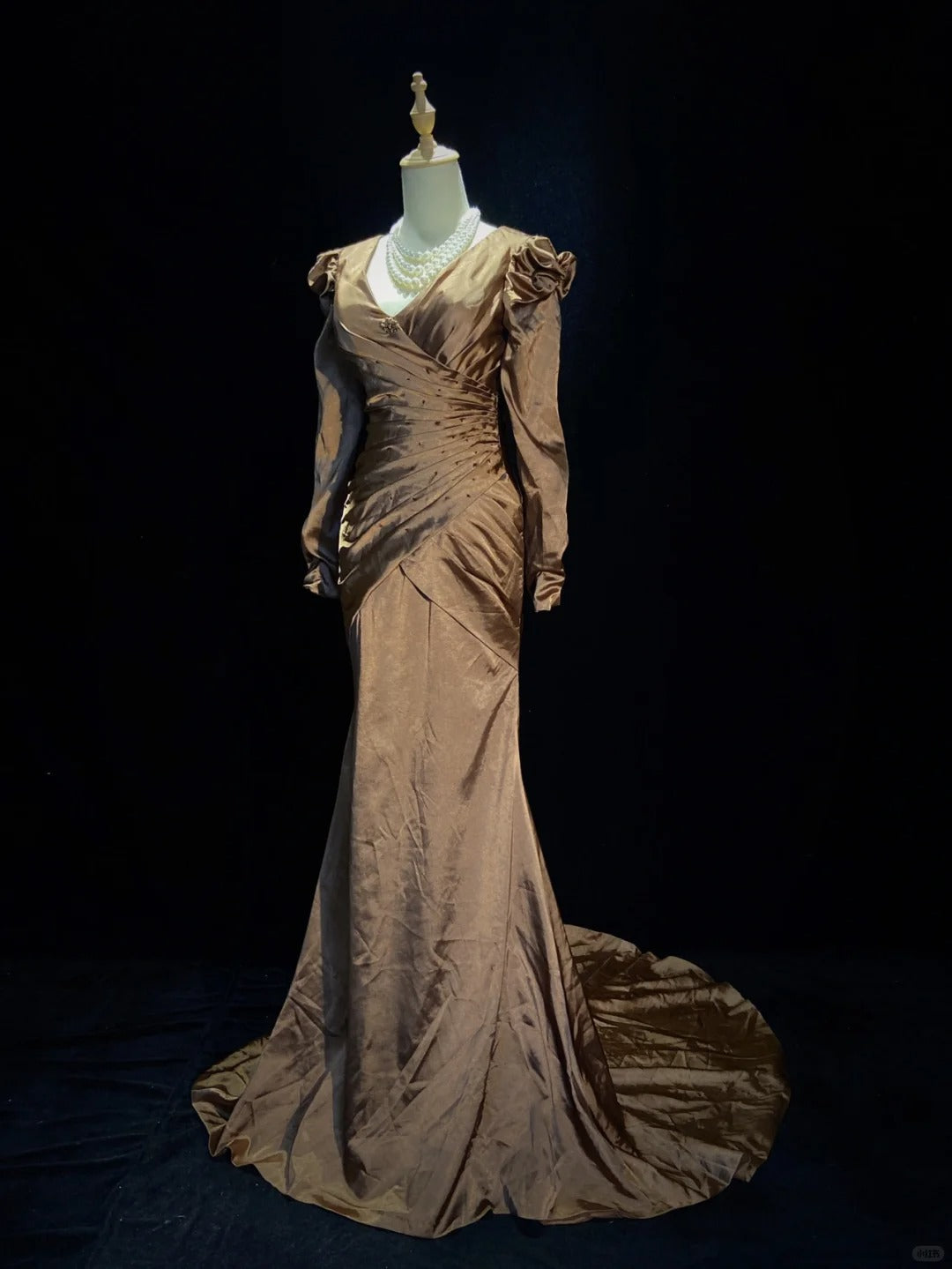 Elegant Prom Dress V-neck Pleated Floor Length Evening Dress Gala Dress Business Dinner Dress D2305
