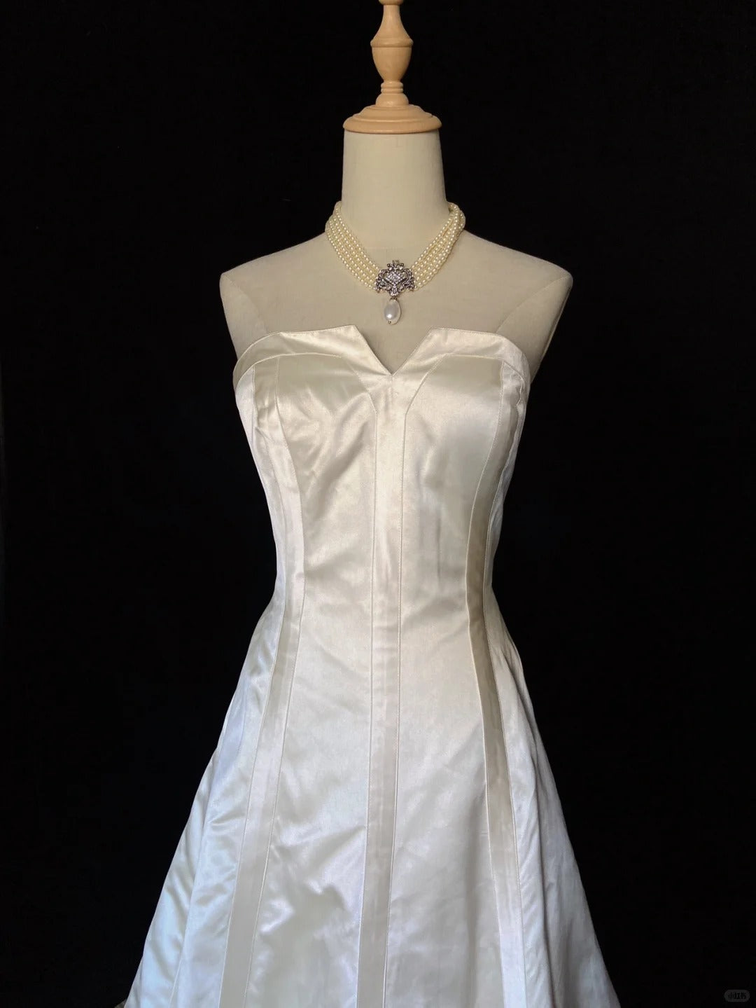 Pretty Wedding Dress A Line Strapless Train Wedding Dress Gala Dress Prom Dress D2312