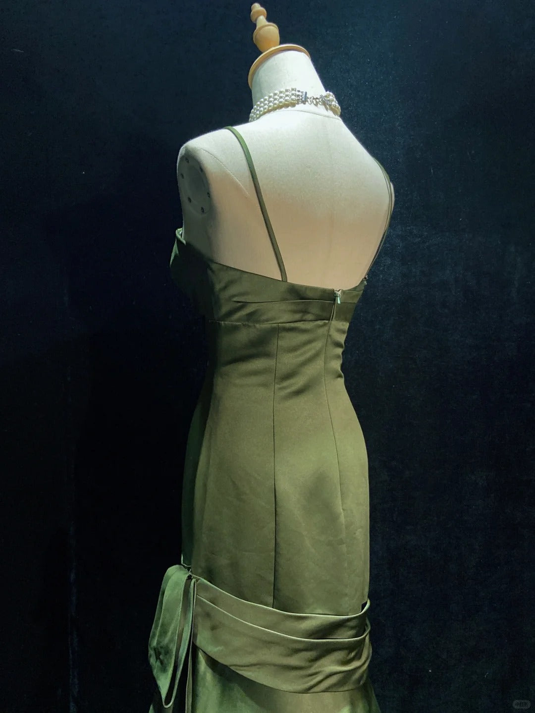 Pretty Prom Dress Spaghetti Straps Pleated Evening Dress Gala Dress Business Dinner Dress D2314