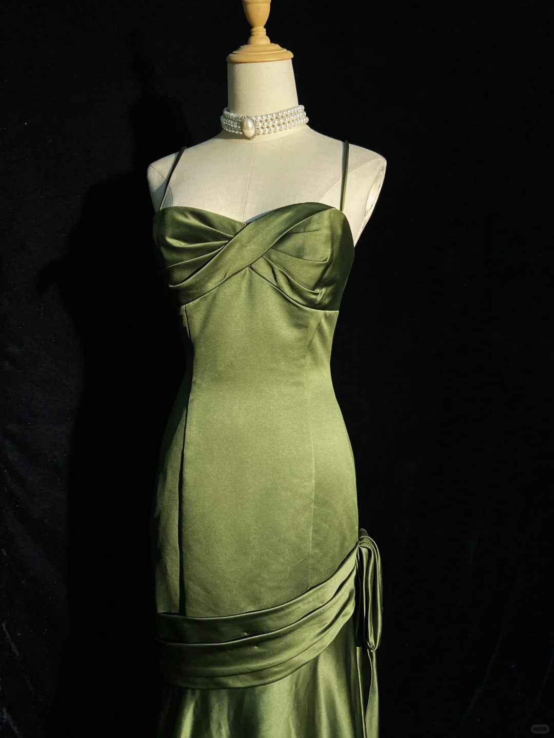 Pretty Prom Dress Spaghetti Straps Pleated Evening Dress Gala Dress Business Dinner Dress D2314