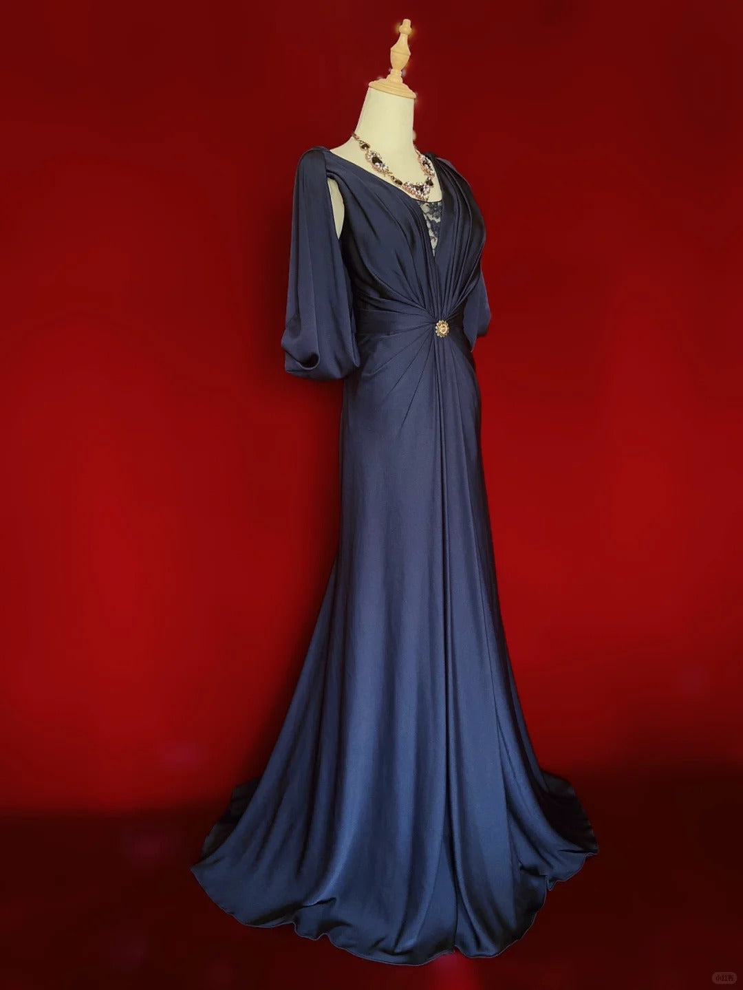 Gorgeous Prom Dress Pleated Floor Length Business Dinner Dress Evening Dress Gala Dress D2316