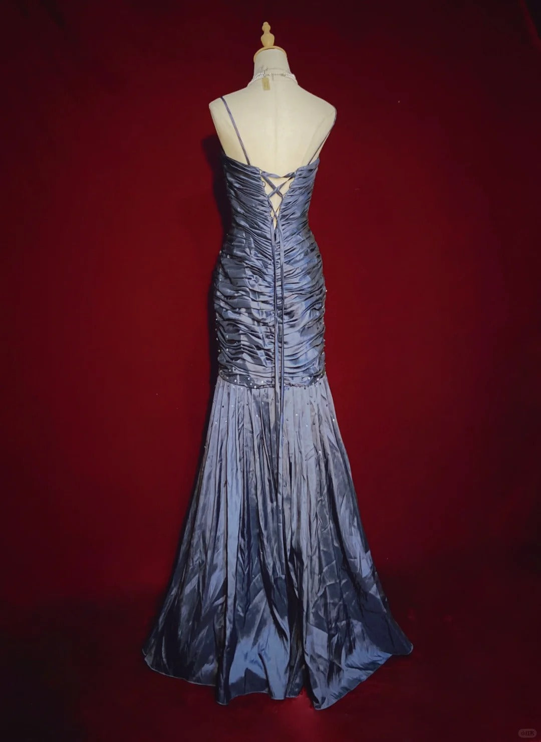 Elegant Prom Dress Spaghetti Straps Pleated Gala Dress Evening Dress Business Dinner Dress Mermaid Dress D2322