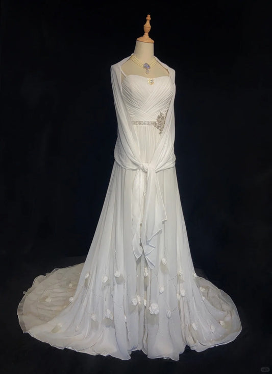 Robe de bal élégante à bretelles spaghetti et cristaux plissés, robe de soirée, robe de dîner d'affaires, robe de gala D2340