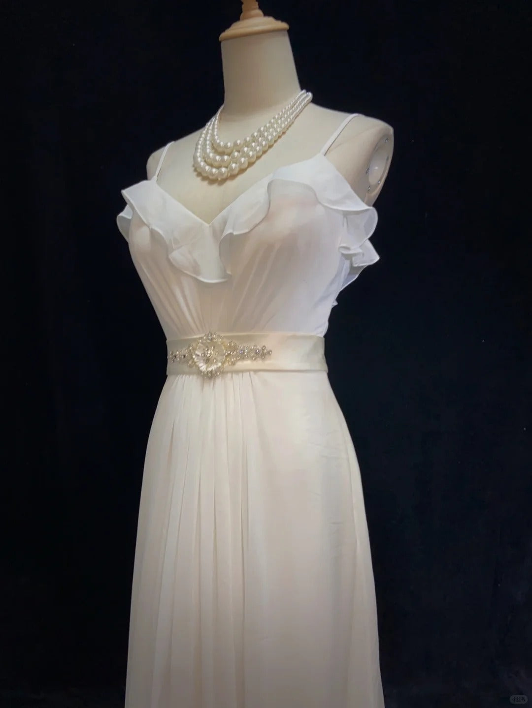 Elegant Prom Dress Spaghetti Straps Ruffle Long Prom Gown Evening Dress Business Dinner Dress Gala Dress D2346