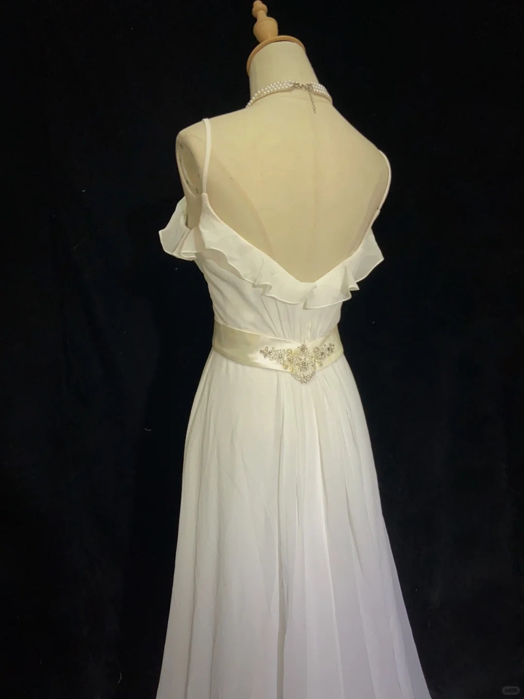 Elegant Prom Dress Spaghetti Straps Ruffle Long Prom Gown Evening Dress Business Dinner Dress Gala Dress D2346
