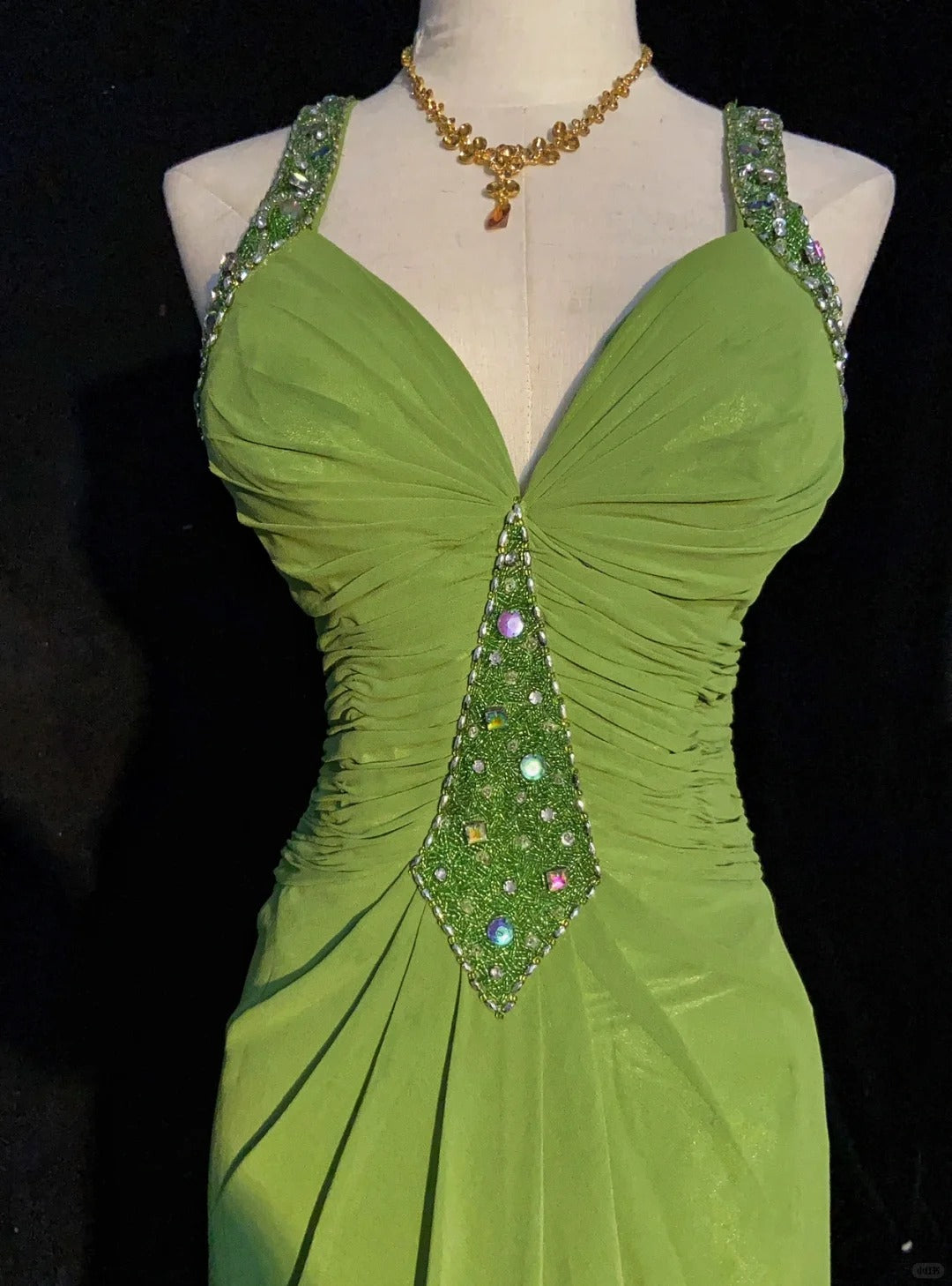 Charming Prom Dress Spaghetti Straps Pleated Backless Prom Gown Gala Dress Business Dinner Dress Evening Dress D2350