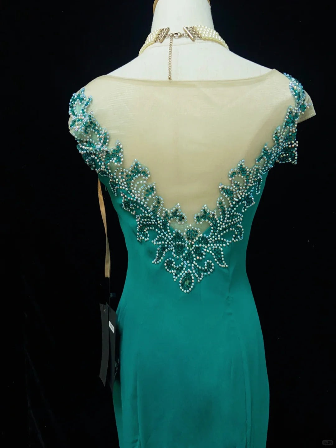 Elegant Prom Dress Crew Neck Rhinestone Mermaid Prom Gown Gala Dress Business Dinner Dress Evening Dress D2352