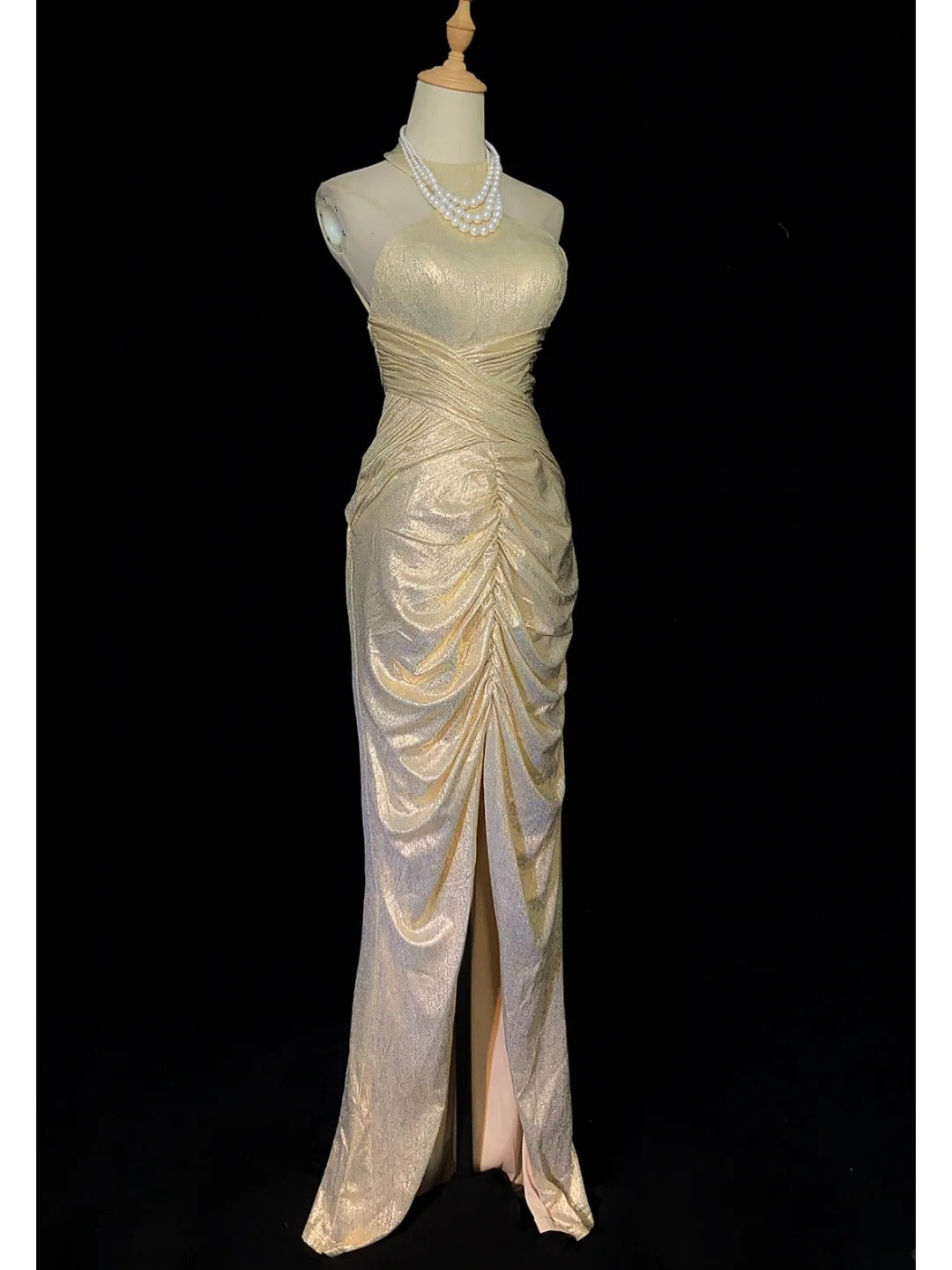 Charming Prom Dress Halter Pleated Prom Gown Gala Dress Party Dress Evening Dress D2357