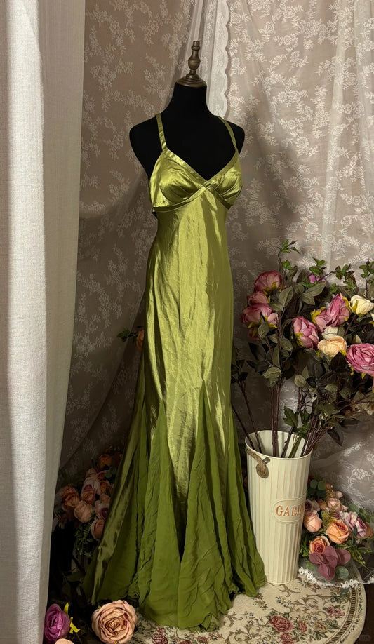 Superbe robe de bal à bretelles spaghetti et dos nu, longue robe de soirée, robe de gala, robe de soirée D2365
