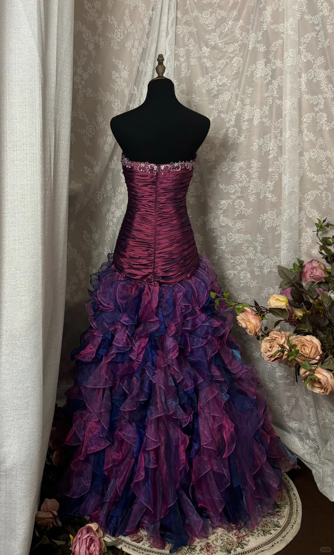 Sexy Prom Dress Strapless Ruffle Mermaid Prom Gown Evening Dress Gala Dress Party Dress D2366