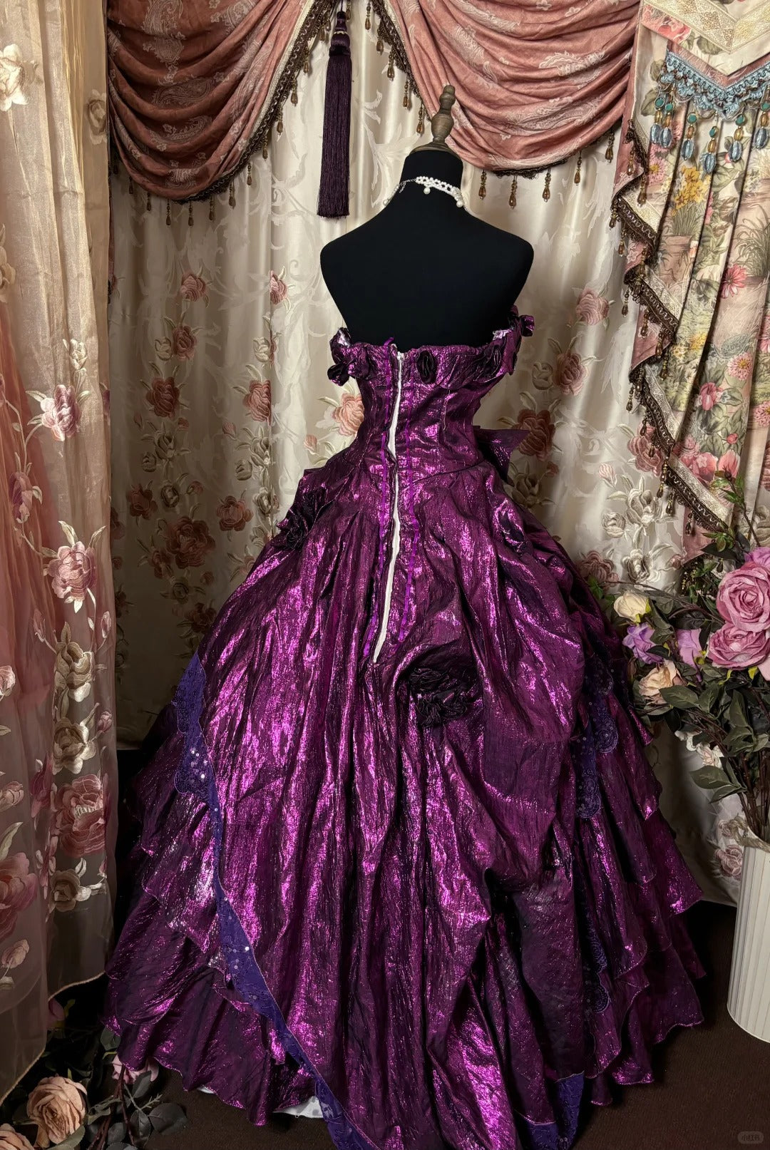 Gorgeous Prom Dress Strapless Ruffle Tiered Ball Gown Evening Dress Sweet 16 Dress D2371