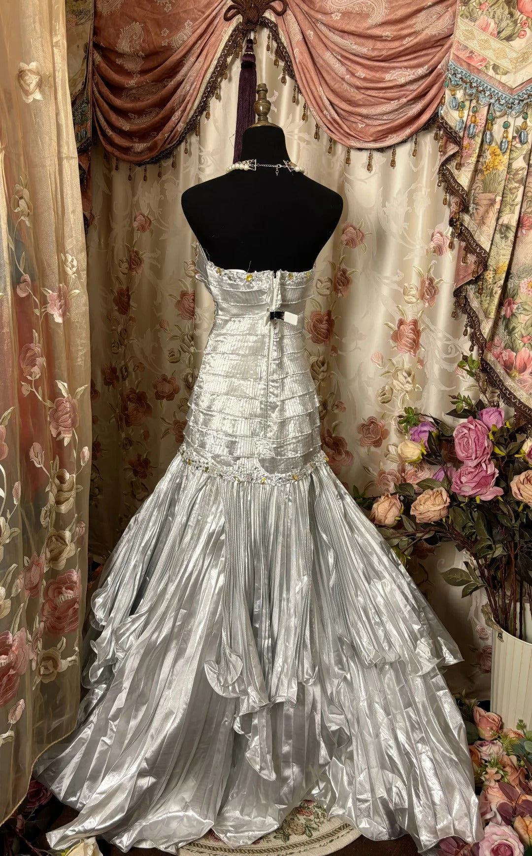 Beauty Prom Dress Sweetheart Crystal Pleated Prom Gown Evening Gala Dress Business Dinner Dress D2376