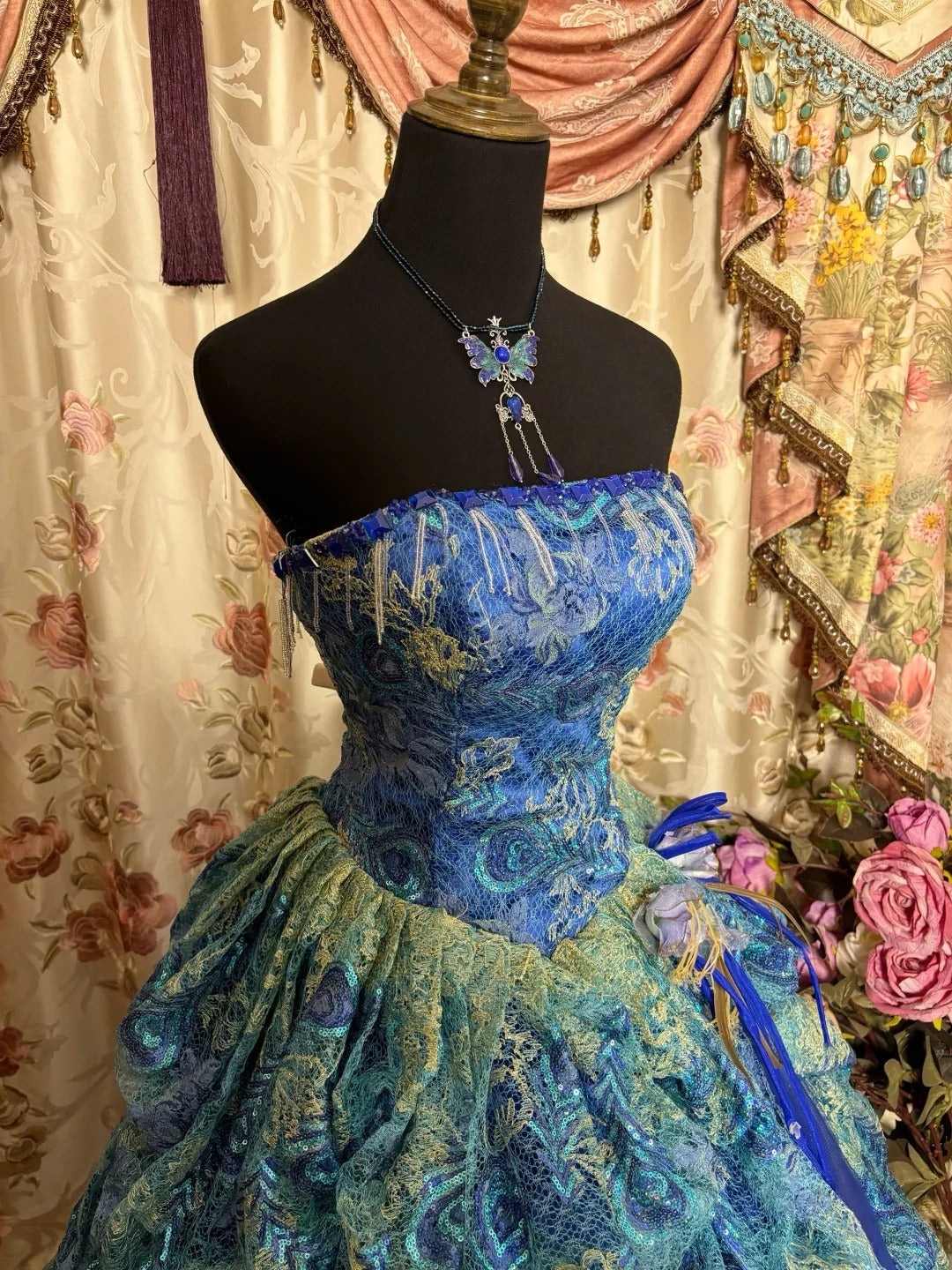 Stunning Prom Dress Strapless Pleated Ball Gown Evening Dress Birthday Dress D2377